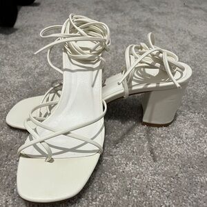White Billini Heels